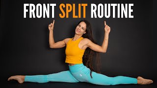 FRONT SPLIT STRETCHES FOR BEGINNERS // Follow along routine