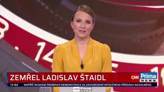 CNN Prima NEWS - Ohlasy na smrt Ladislava Štaidla