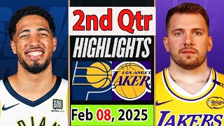 Los Angeles Lakers vs Indiana Pacers 2nd Qtr Feb 08, 2025 Highlights | NBA SEASON