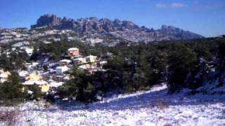 Montserrat nevada la montaña magica nevada Feliz año 2010!