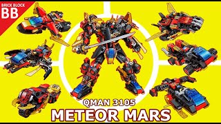 Meteor Mars !! (FINAL) ⚡️ Speed Build how to make Lego Robot Qman 3105 Enlighten 6in1 combine