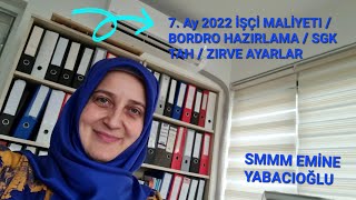 2022 SGK İŞLEMLERİ / BORDRO SGK TAHAKKUK İŞVERENE SGK MALİYETİ / SMMM EMİNE YABACIOĞLU