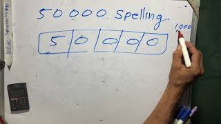 50000 spelling कैसे लिखते हैं? | 50,000 kitna hota hai | Number spelling | | Maths | Hindi