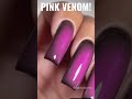 omg viral black aura nail tutorial pink venom style 🤩🔥