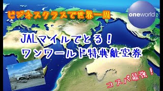 JALマイルでとる！ワンワールド特典航空券で世界一周#1概要紹介