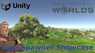 Unity3d - Gaia spawner showcase featuring Synty Studios Polygon Nature