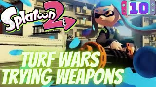 Turf War using different weapons 16 splats in first battle : Splatoon 2 Commentary