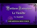 Le Violette KARAOKE FOR MEDIUM HIGH VOICE - A. Scarlatti - Key: B-Flat Major