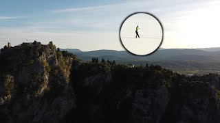 Fearless Highliner Walks Almost 800m Over Sinkhole in Croatia || WooGlobe