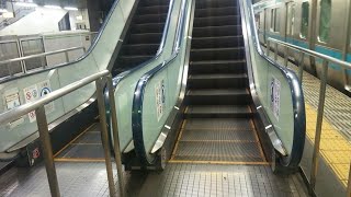 JR巣鴨駅 山手線エスカレーター下り 三菱 Sugamo station Yamanote Line Escalator MITSUBISHI　