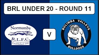 BRL U20's - Round 11: Normanby Hounds vs Bulimba Valleys Bulldogs