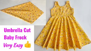 Umbrella cut Baby Frock cutting and stitching | Baby Frock cutting and stitching