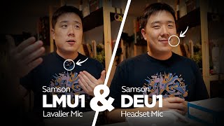 Samson LMU1 Lavalier Mic \u0026 DEU1 Headset Mic - Unboxing and Testing