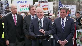 Van Hollen Joins Rally Against Attacks on USAID