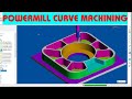 PowerMill 2021 Tutorial #93 | How to creater toolpath 2D Milling Vortex - Curve Machining