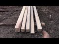 atv logging and milling the logs on our homemade sawmill