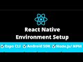 React Native Cli Tutorial For Beginners | Build First App | Environment setup on windows