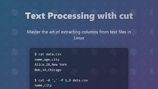 Linux Text Processing: Master the 'cut' Command for Data Extraction