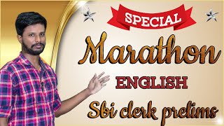 SBI CLERK PRELIMS SPECIAL MARATHON | ENGLISH SECTION | APPROACH & SPEED PRACTICE | MR.ABITH