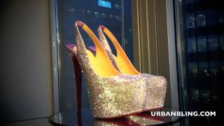 Urban Bling Christian Louboutin Daf Sling Crystal AB Strass