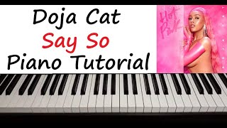 Doja Cat - " Say So " Piano Tutorial Lesson Easy How To Play Full Song