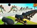 Cannon Fodder Trying to Get Past 33 Cannons, Who Will Survive ARBS | Animal Revolt Battle Simulator