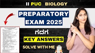 2nd PUC Biology Preparatory Exam Question Paper with Solution 2025 @BotanyBloom5