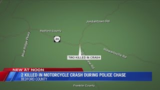Police chase of stolen motorcycle ends with deadly crash in Bedford County