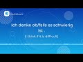 how to pronounce ich denke ob falls es schwierig ist . in german german pronunciation