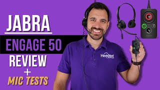 Jabra Engage 50 Wired Headset Review + Live Mic Tests!