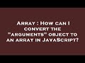 Array : How can I convert the 