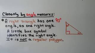 5th Grade Math 11.2, Classify Triangles