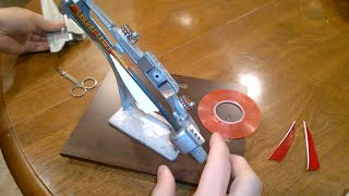 Easy method to using feather fletching tape.