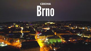 December Evening in Brno - 4K drone video