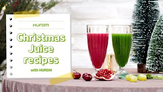 크리스마스 주스 만들기 Cherry pomegranate juice, Green grape kale juice #휴롬레시피