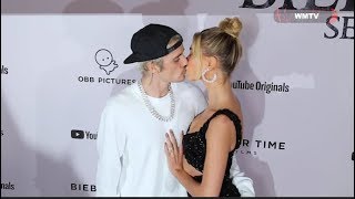 Justin Bieber, Hailey Baldwin Kissing at 'Justin Bieber: Seasons' Premiere