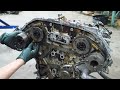 destroyed 2017 infiniti q50 hybrid vq35hr engine teardown. yikes