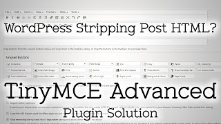 TinyMCE Advanced - Stop WordPress Stripping HTML in Editor