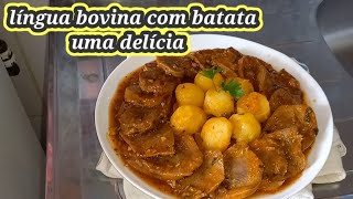 COMO FAZER LÍNGUA BOVINA NA PANELA DE PRESSÃO  (COM BATATA ) SUPER-FÁCIL