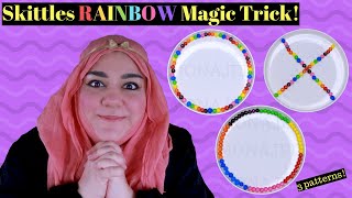 SKITTLES RAINBOW MAGIC TRICK!!! Skittles Rainbow Science Experiment!