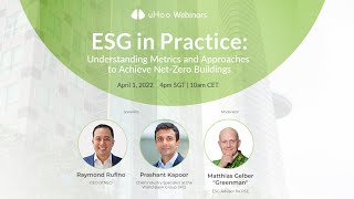 uHoo Webinar: ESG in Practice: Understanding Metrics and Approaches  to Achieve Net-Zero Buildings