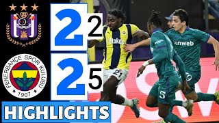 Anderlecht vs Fenerbahçe (2-2) | All GOALS \u0026 Extended HIGHLIGHTS | UEFA Europa League