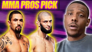 MMA Pros Pick ✅ Khamzat Chimaev vs. Robert Whittaker - Part 1 👊 UFC Riyadh