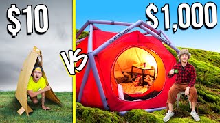 $10 VS $1,000 Overnight Survival Tents!