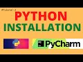 #2 Python Tutorial For Beginners | Python Installation | First Python Program in Pycharm