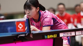 笹尾明日香 vs 栗山優菜 T FINAL GAME 日本生命レッドエルフ vs  九州アスティーダ ノジマTリーグ2023-2024 2023年10月21日 第1G【卓球Tリーグ公式】