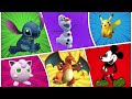 🟡pokémon vs. disney🔵​ fitness race showdown 🏁🌟brain break for kids danny go noodle inspired