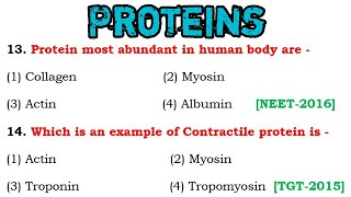 protein mcqs biochemistry || biochemistry mcq with answers || biochemistry mcq