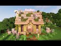 easy cute 1.20 minecraft cherry blossom house