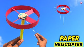 How to make flying helicopter Drone | how to make drone at home | Best paper flying toy